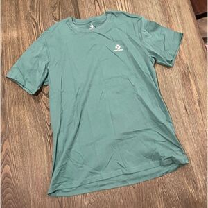 NWOT Converse Go-To Embroidered Star Chevron Standard-Fit T-Shirt Green Size M